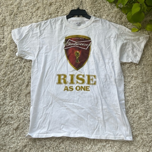 White Budweiser 2014 FIFA World‎ Cup T-Shirt
